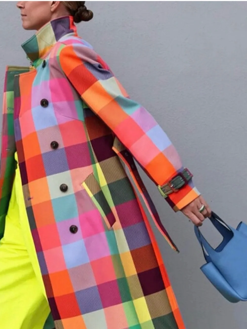 Boden Neon Belted Trench Coat Size 6R NWT - Picture 4 of 5
